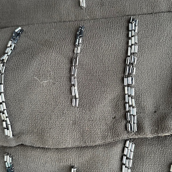 J LAXMI Womens Size M Medium Top Sleeveless Black beaded with sequins - Picture 7 of 7